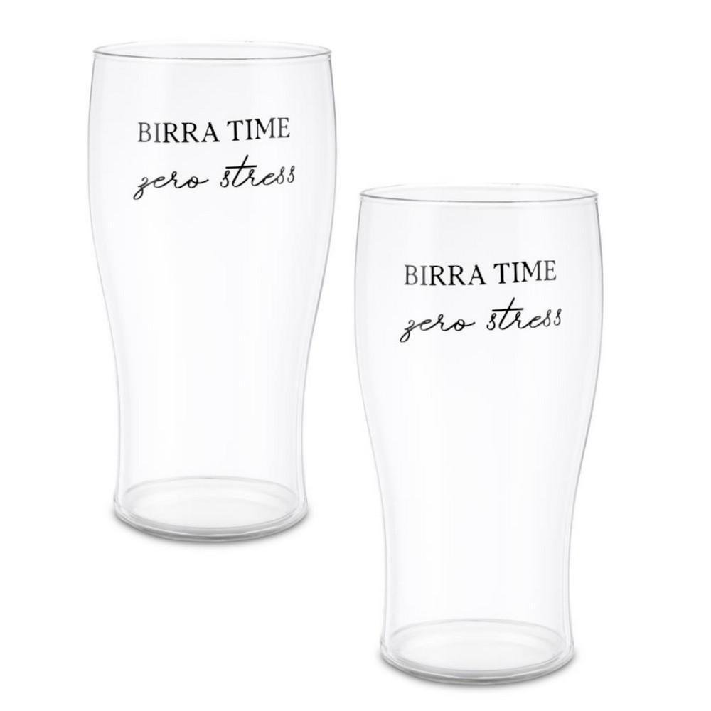 PORCELLANA BIANCA I GARBATI SET 2 BICCHIERI BIRRA