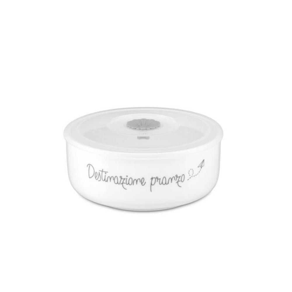 PORCELLANA BIANCA GLI ONESTI CIOTOLA CON TAPPO 