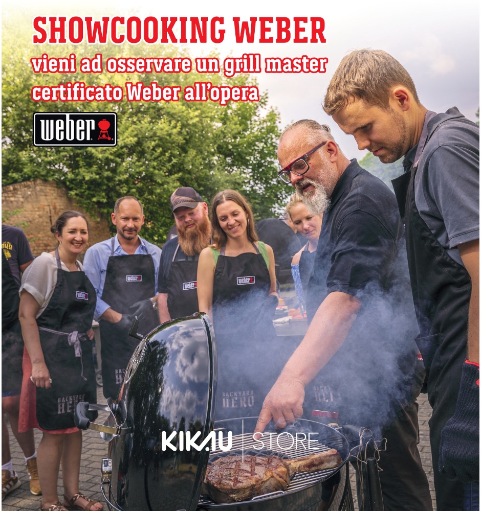 Sabato 20 maggio, Showcooking Weber in Kikau Store